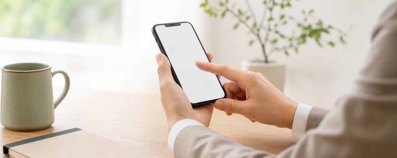 スマートフォンから相談を始めるイメージ